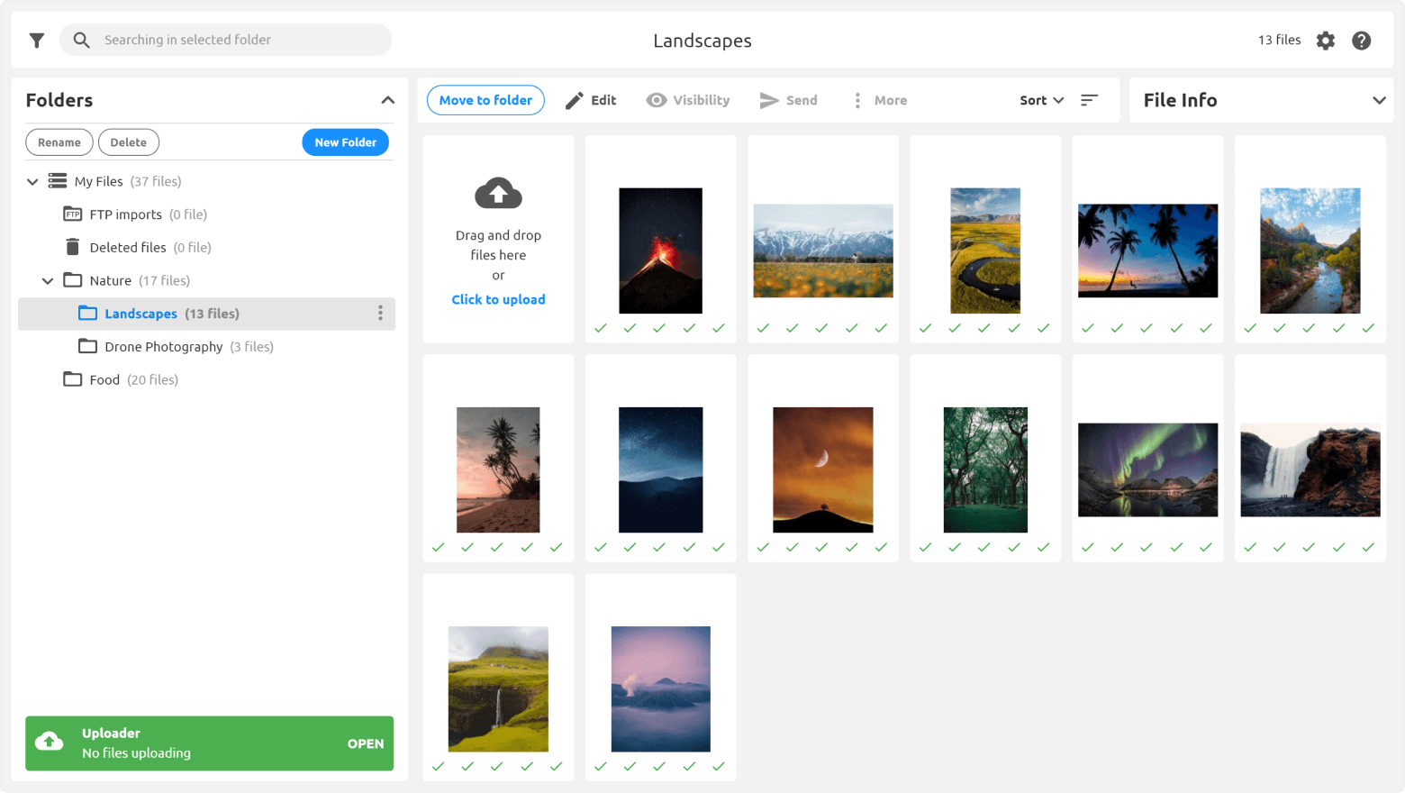 Manage photos with galleries and folders